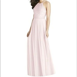 Dessy 3017 lace bodice maxi dress